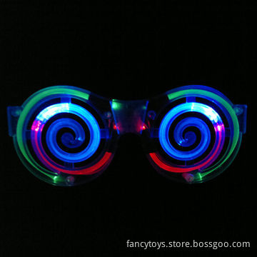 Spiral Sunglasses, 6 LED (RBG)